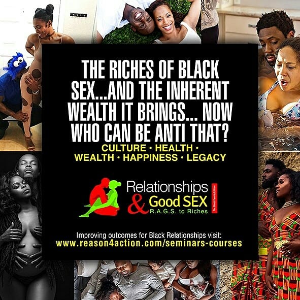 📣 reason4action.com/seminars-cours…

#BlackPowerCouples #Manhood #Sapiosexual #Womanhood #IStayWoke #Polygamy #BlackCulture #BlackWomen #BlackMen #BlackandSexy #BlackKink #UKGrime #AfroBeat #SoulMusic #RandB #Reggae #BlackLondon #PanAfrikan #BlackErotica #BlackOnBlackDating