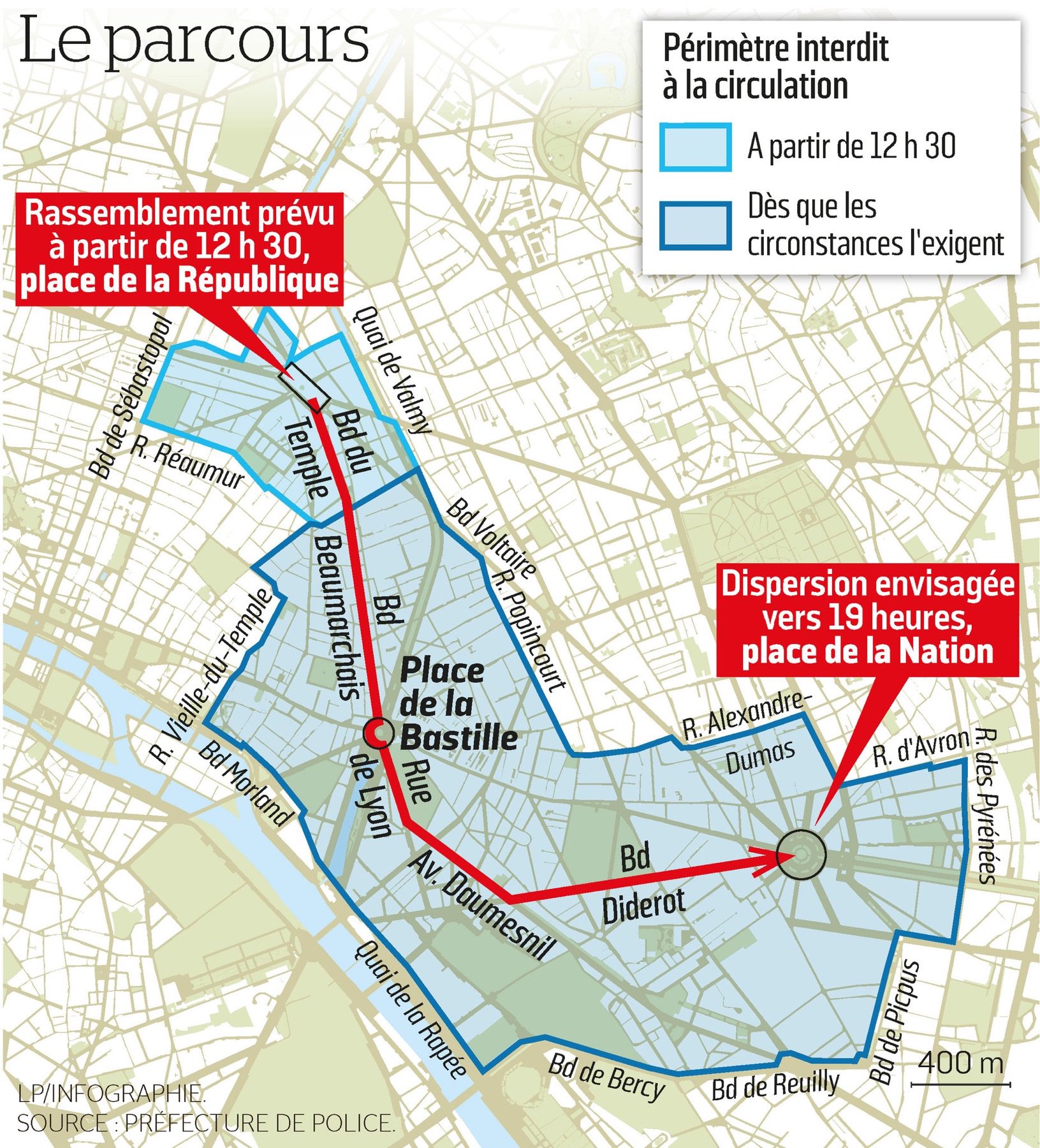 Total 53+ imagen carte parcours manifestation paris aujourd'hui fr