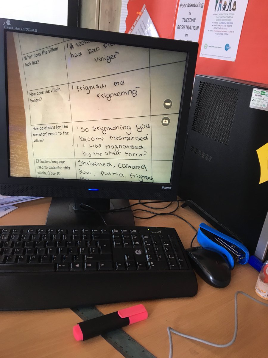 Testing out a visualiser in lesson with my Year 7s today. Initial verdict: Excellent for group work feedback!