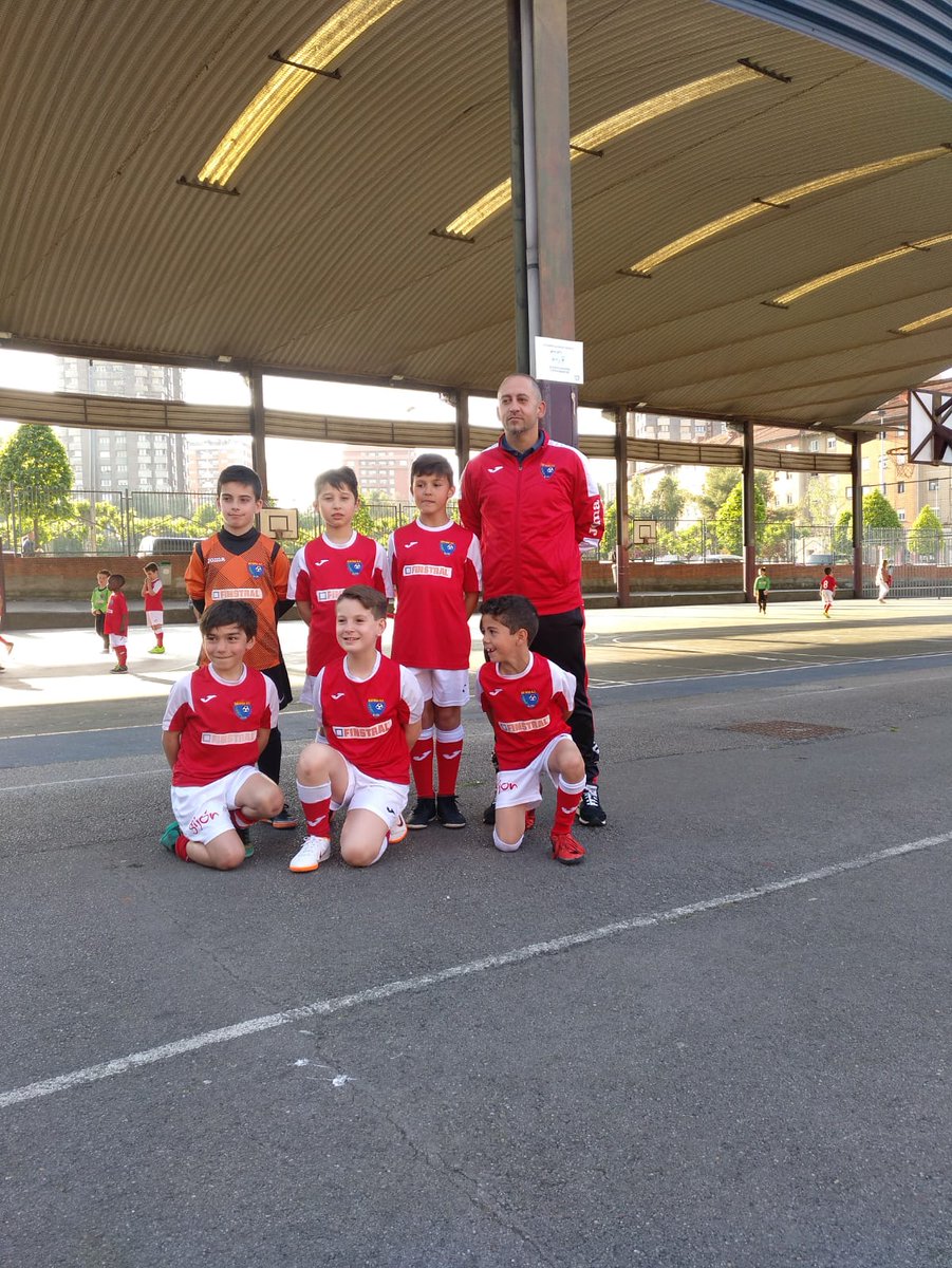 Benja B 2017-2018. Enol, Saúl, Ángel, Jandro, Mate, David e Iván.