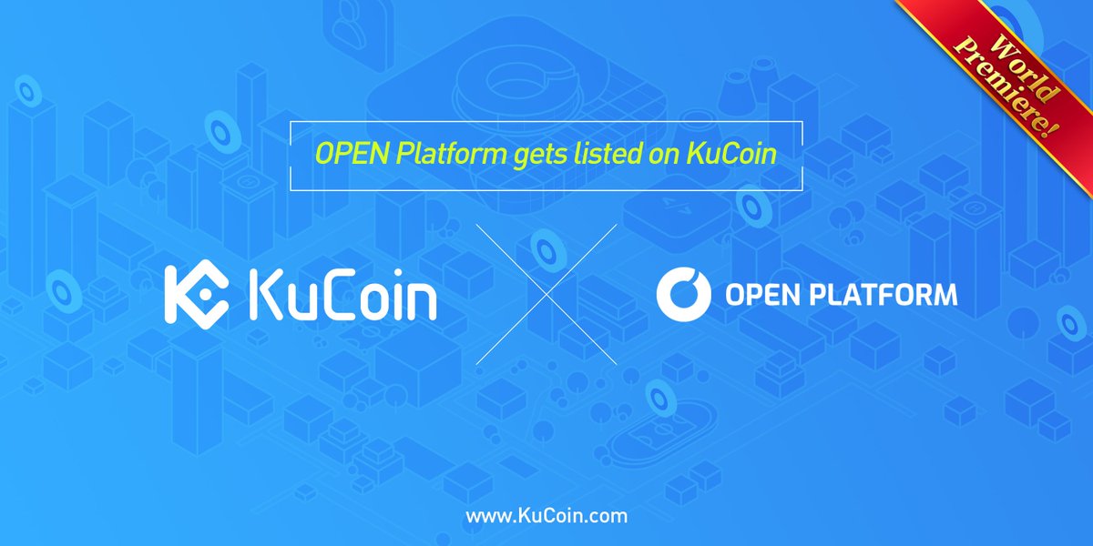 kucoincom's tweet photo. OPEN Platform (OPEN) is now on KuCoin, you can deposit now. Trading pairs include OPEN/BTC and OPEN/ETH. Buying starts May 22, 2018 21:30 (UTC+8), selling starts May 22, 2018 22:00 (UTC+8), and withdrawal opens May 24, 2018 22:00 (UTC+8).

@OpenPlatformICO #KCS #OPEN #BTC #ETH https://t.co/Jf7e6EhWDF