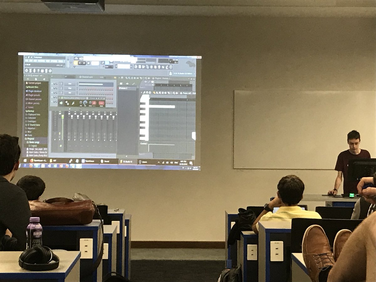 QUTEship's tweet photo. #CodeNetwork ethos “Build Whatever, As Long As It’s Awesome”! 😎 cool projects being pitched tonight like this UI 4 rt audio & visual #synth https://t.co/LZPZ1xsBvj