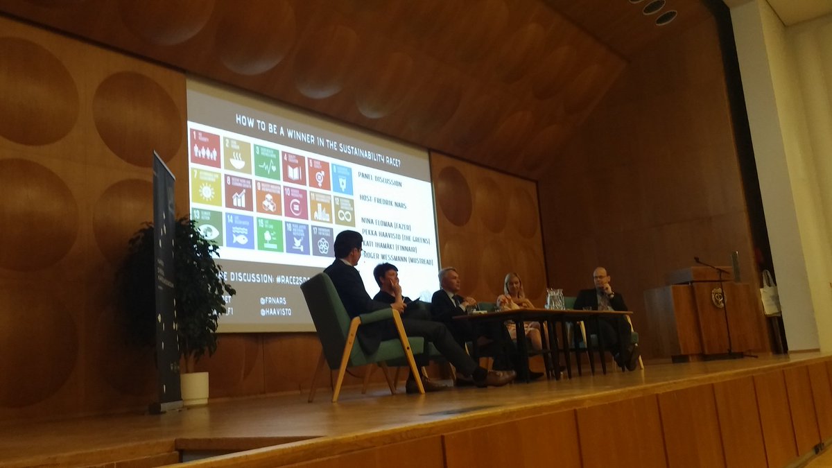 YKnuoret's tweet photo. Nina Elomaa: "Working with sustainability is like shooting at a moving target. It's always a challenge." #race2sdg #Agenda2030 #sdg https://t.co/scrDkD7uoZ