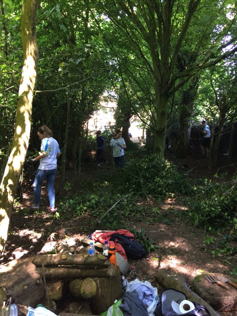 hepowis's tweet photo. #mercerActive @hepowis @mrshkemp @kristyleebailey @clare_witton @AnnaTod87155216 @MercerBirm - a physically hard day clearing woodland @saintlaurencejnrschool https://t.co/S6WETBMtrf