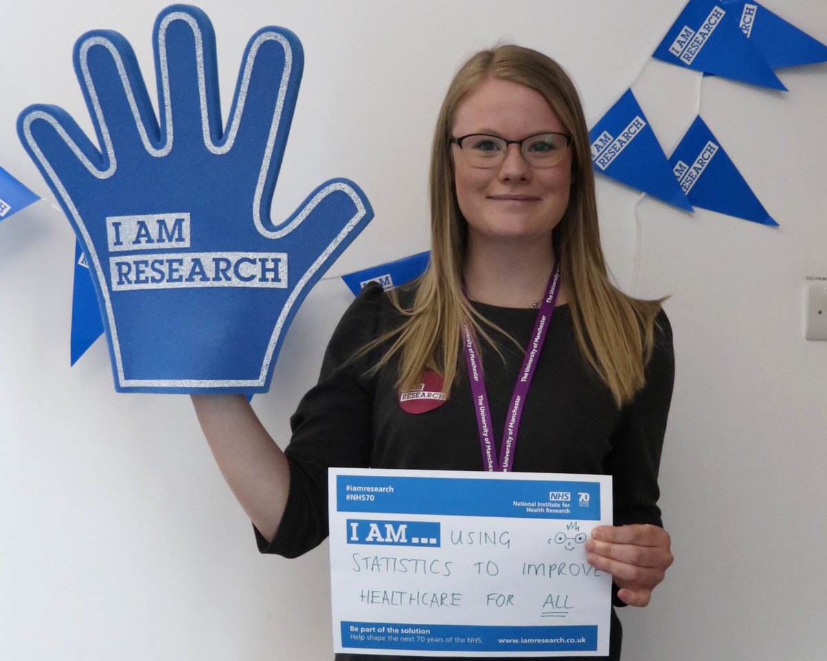letsgetvocal's tweet photo. Researcher Lucy Bull is using statistics to improve healthcare for all. Her research has been improved by working with the @UoMMskResearch @ManchesterBRC musculoskeletal MSK Research User Group (RUG) to gain their #patient insight.
#IAmResearch #ICTD2018 #NHS70 https://t.co/4xXttVZbKi