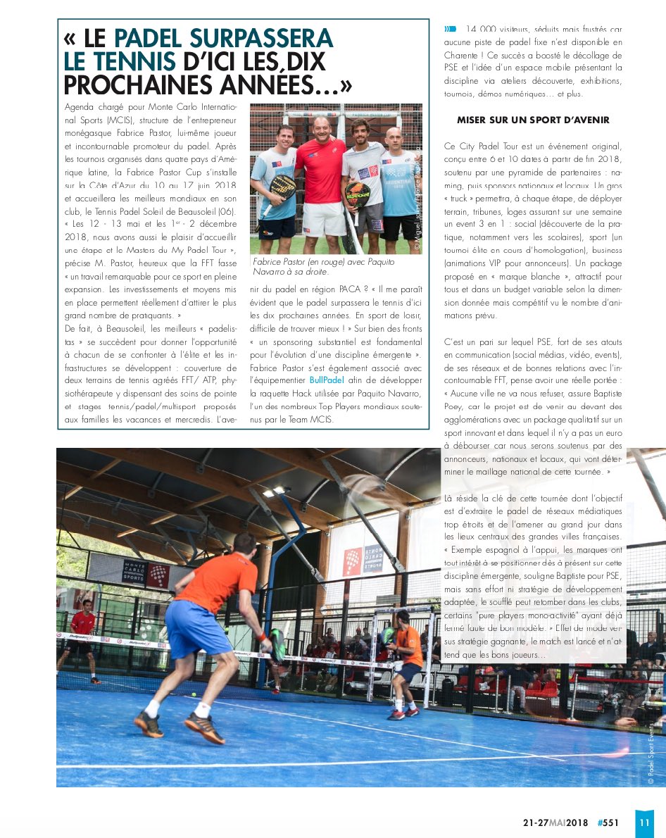 padel_events's tweet photo. @SportStrategies nous a devancé en communiquant sur le projet "City Padel Tour". D'ici peu, une communication "officielle" de PSE sur les détails du projet sera publiée. En attendant lisez l'article, il ne parle pas que de nous et il est très bien.. #padel https://t.co/tHxd1vIhg9