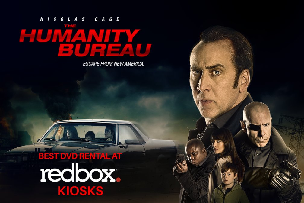 HumanityBureau's tweet photo. It's no surprise that The Humanity Bureau movie is movie is performing at top levels as one of the most popular DVD rental's at @RedBox. Thank you @RedBox for the love. 
https://t.co/lBm3clpl5U
#TheHumanityBureau #DVDRentals #RedBoxKiosk https://t.co/ZJcjAGwfjZ