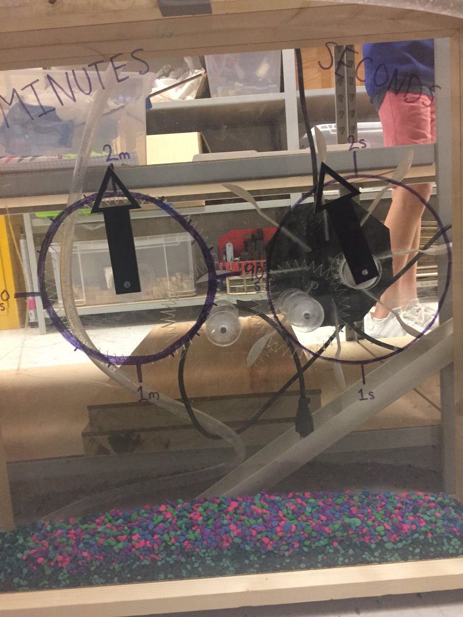 JacobKinzler's tweet photo. Added final aesthetics to our clock! Fish rocks to go along with our theme! https://t.co/uFL4f3zGsH