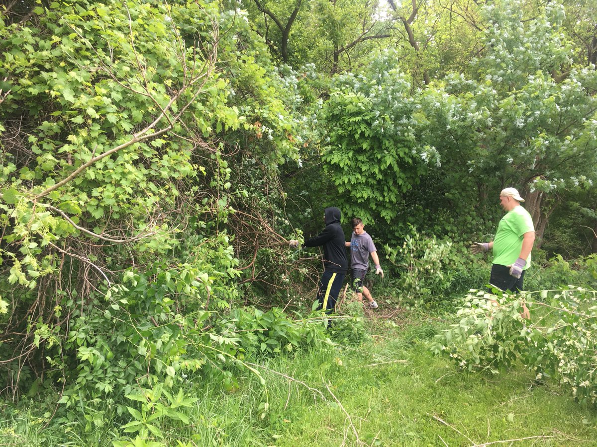 New Tech students help clean the river. Your tax $ put to use. Funding this comes from low income tax established when riverfront project started.
