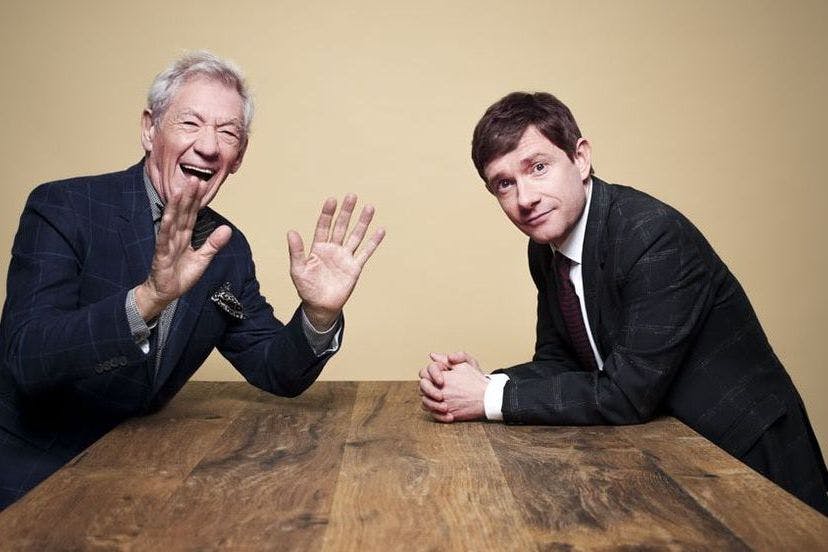 Ian McKellen (@ianmckellen) on Twitter photo I’m thrilled to announce Martin Freeman will join Graham Norton, Derek Jacobi and me on-stage during <a href="/McKellenPTP/">McKellen: Playing The Part</a>, screening nationwide THIS Sunday. The event will also feature contributions from close friends Dame Judi Dench & <a href="/SirPatStew/">Patrick Stewart</a> ! I’m thrilled to announce Martin Freeman will join Graham Norton, Derek Jacobi and me on-stage during <a href="/McKellenPTP/">McKellen: Playing The Part</a>, screening nationwide THIS Sunday. The event will also feature contributions from close friends Dame Judi Dench & <a href="/SirPatStew/">Patrick Stewart</a> !