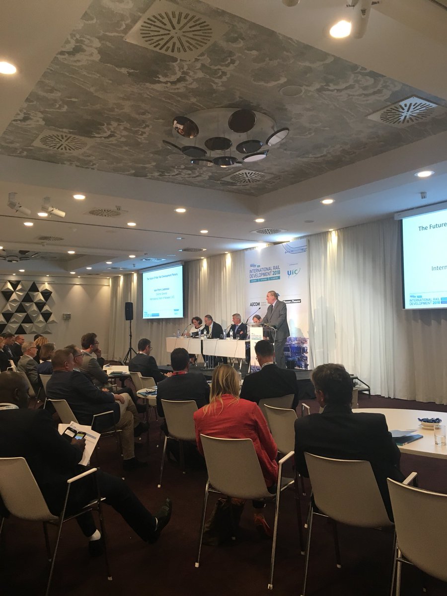 GlobalRailway's tweet photo. Jean-Pierre Loubinoux, Director General of @uic discusses the geographical and political evolution of the railway sector #IRD2018 https://t.co/9wxn5jedGn