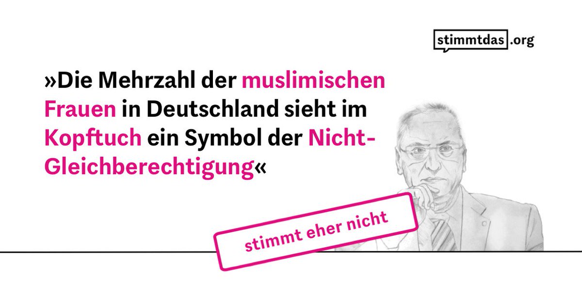 Stoff für Streit: Kaum eine Textilie ist symbolisch so aufgeladen, wie das #Kopftuch. Warum wird es getragen? Druck ist nur selten der Grund.. Der ganze #Faktencheck: bit.ly/Fakten-fur-Her…