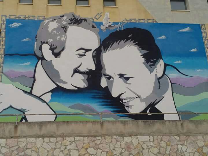gassotto's tweet photo. Gli uomini passano le idee restano.... sempre vivi nel cuore degli italiani i vostri volti #23maggio #capaci 
#TwittoLaStreetArt #prizzi #acli #acliterra https://t.co/y1yyPcDDSb