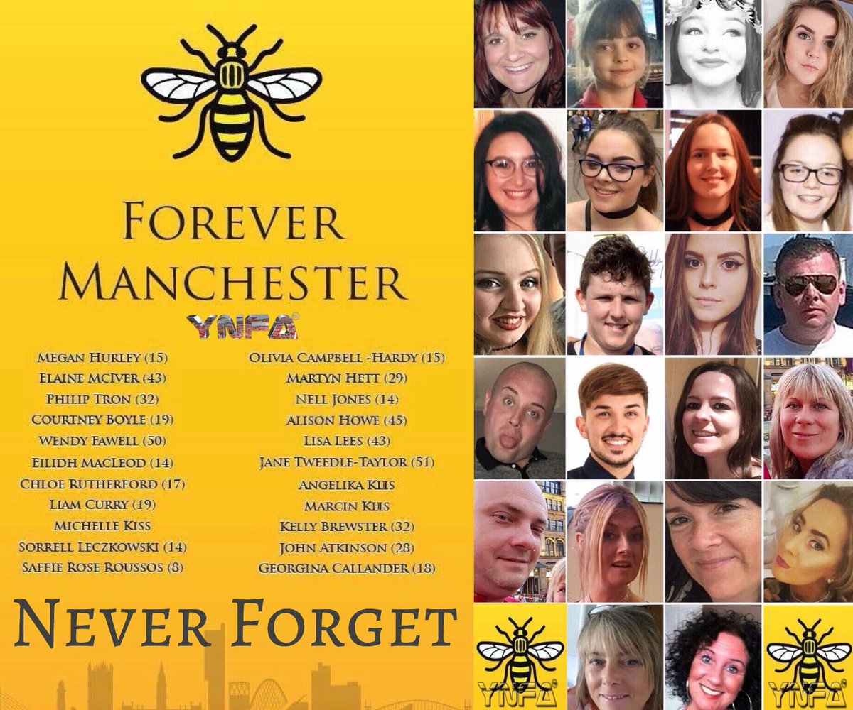 #manchesterayearofhatecrime #ManchesterStrong #manchesterremembers #ManchesterTogether #Manchester22 😢#resiliance ..love me 😻🐝🐾🐝🐾🐝🐾👩‍✈️