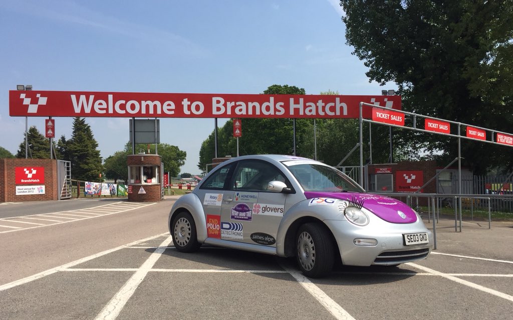 CancerBikeMan's tweet image. Two more in the bag on the #rotarygrandtour. Thurrock Garden Centre &amp;amp; @Brands_Hatch  Good progress today.