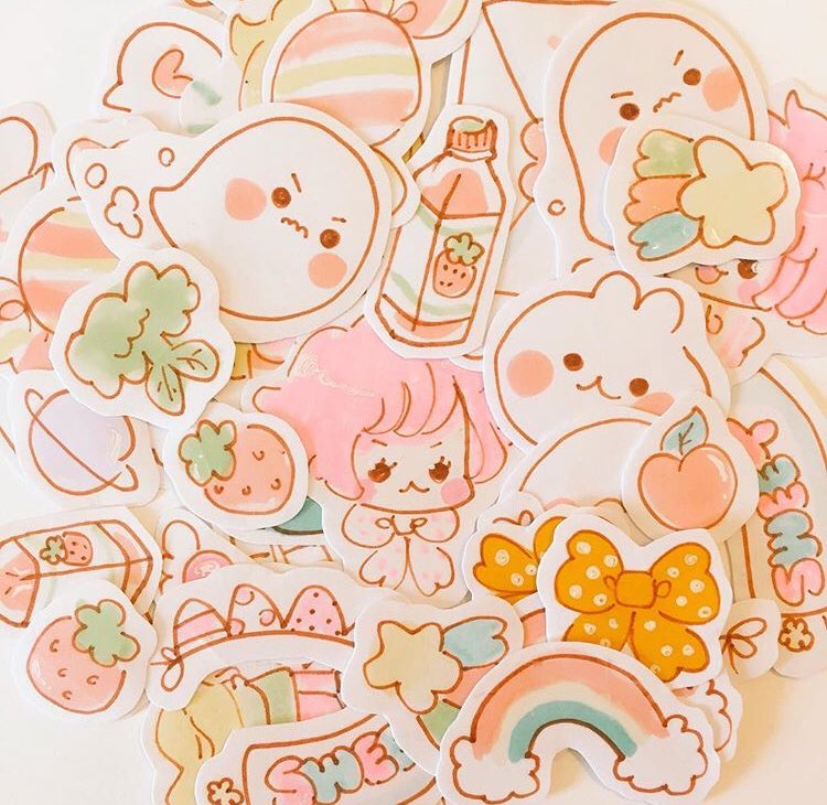 citrinenote's tweet photo. Little close ups of hand illustrated/sealed stickers that I sell in my shop~ (´･ω･`) 💖🍓 https://t.co/iDtMYsCoBA