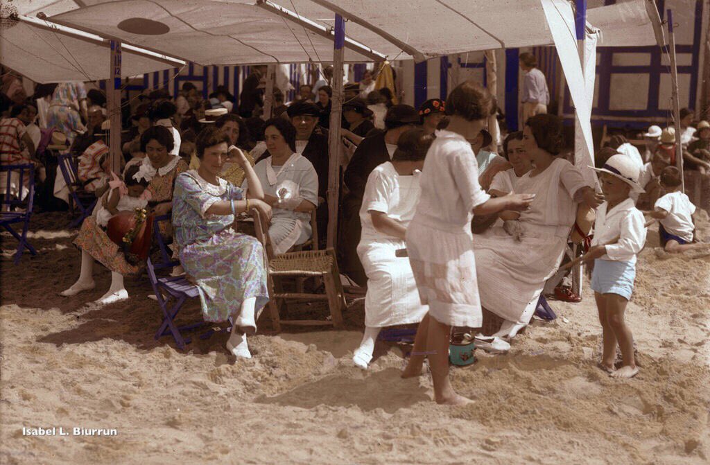Playa de la Concha en los años 20.