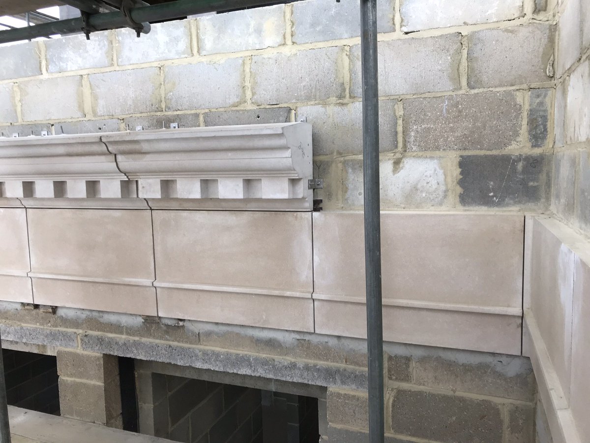 KeyStonework's tweet image. Parapet stone being installed for a large private house in Essex, some of the largest wet-cast pieces we have produced with the Architrave being up to 200kg each, more photos to come.