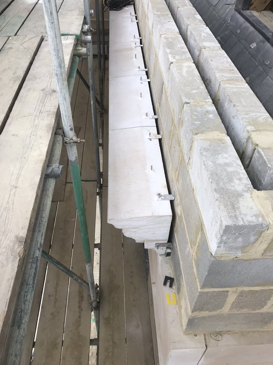 KeyStonework's tweet image. Parapet stone being installed for a large private house in Essex, some of the largest wet-cast pieces we have produced with the Architrave being up to 200kg each, more photos to come.