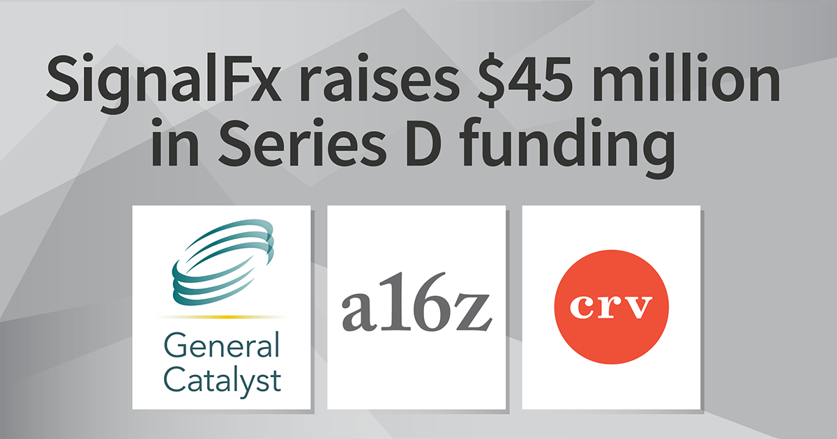 signalfx's tweet image. Excited to announce our $45MM in Series D funding. #SignalFx will accelerate product development and continue to make the journey to #cloudnative as easy as possible for developers and businesses. Details here: bit.ly/2rZpyCl