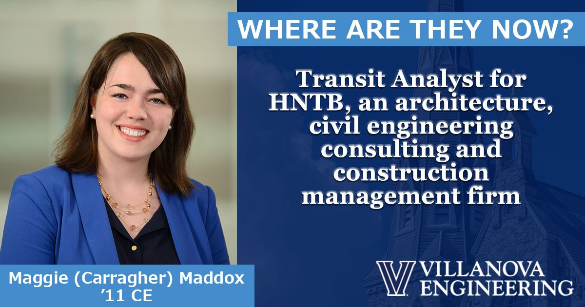 NovaEngineer's tweet photo. "Villanova professors helped me to look beyond graduation, deciding between a job offer and going to graduate school. They always had my best interests at heart." #WhereAreTheyNow #NovaEngineer @HNTBCorp https://t.co/25F7ci5Yfv