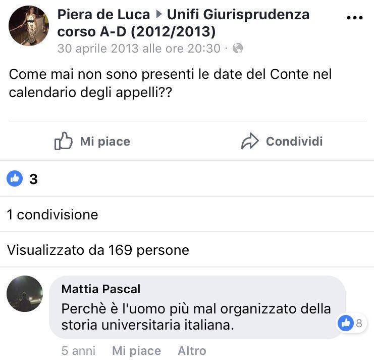 Farinelli_E's tweet photo. #UniFi qualche anno fa su un gruppo di studenti di Giurisprudenza...
#Premesse #ContePremier 😅🇮🇹 https://t.co/hvqvQ3i6e1
