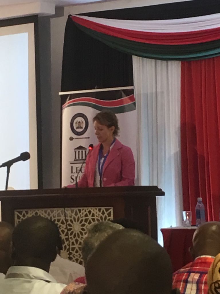 UKinKenya's tweet photo. .@SusieKitchens delivered opening remarks on behalf of international donors at #Legsum2018 this morning, covering the importance of inclusive governance & devolution for development https://t.co/y8R5xtrEt6