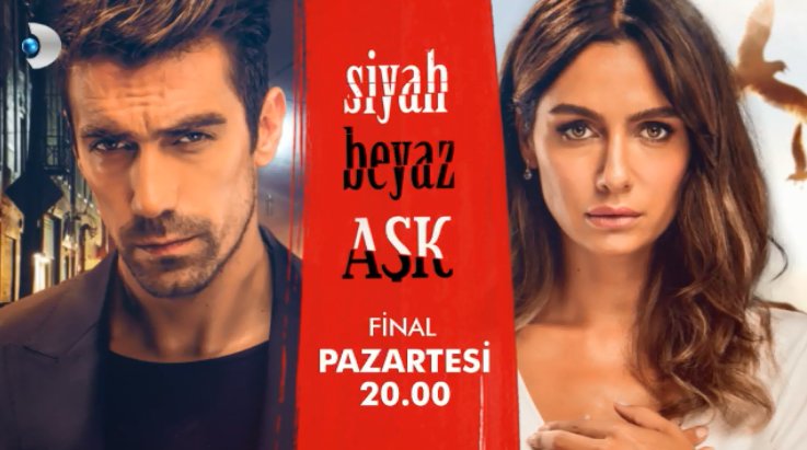 Çok üzgünüm, tüm oyuncuların ve teknik ekibin emeklerine sağlık. Birce Akalay ve İbrahim Çelikkol'u çok beklemeden yeni yapımlarda izlemek dileğiyle... #SiyahBeyazAşk