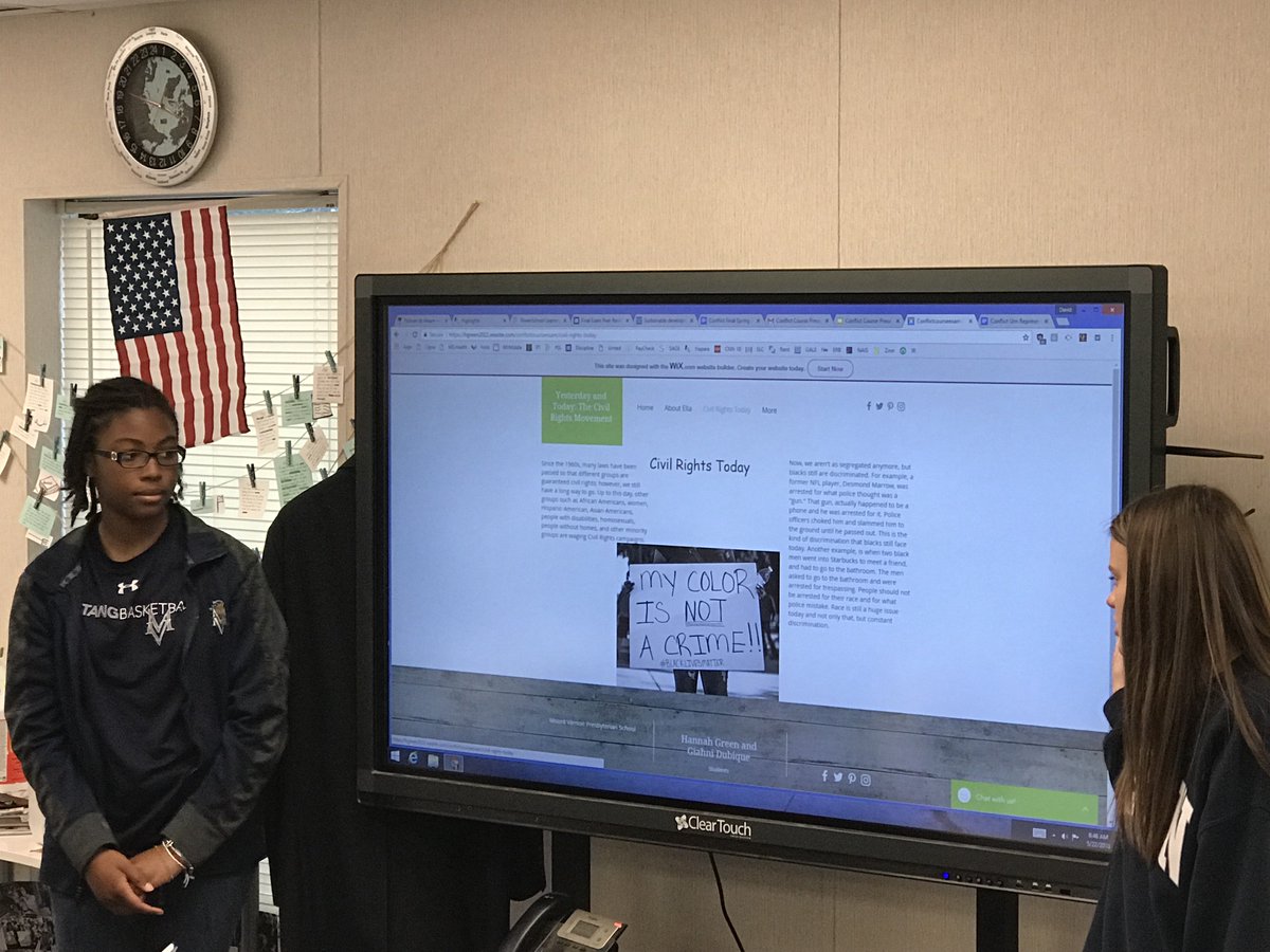 TrLeflar's tweet photo. Students sharing #ConflictCourse #FinalExam #PBL today, and I am FLOORED by their creative talent and ability to #StartEmpathy. Student made website: https://t.co/xLJktd1YAM #TimelineOfDrag #TheUrn #AshesOfSacrifice https://t.co/lSK8AMFGzm