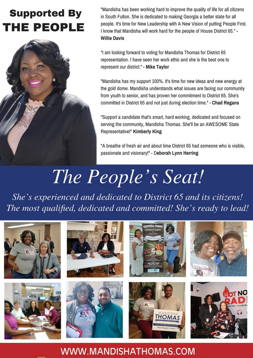 I asked Captain Joseph Schoofs if I could count on his support at the polls. He responded, "We need people like you in government. Count me in." I am honored to have the support of the people who make South Fulton County &amp; Douglas County such wonderful places to live. Thank you!