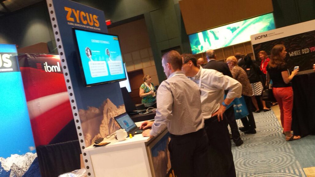 Zycus's tweet photo. Happy to have visitors at our booth #414 of the AP &amp; P2P Conference and Expo. Are you coming to meet us too?  #AP #procurement #APSpring #IOFM https://t.co/xqBldGhWE5