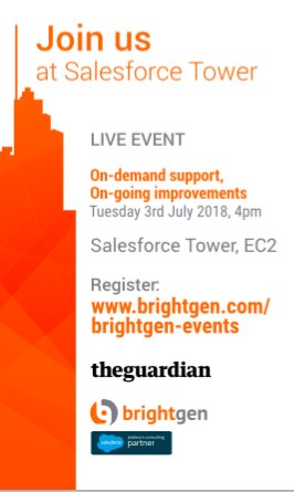 BrightGen's tweet photo. Feeling inspired after #SalesforceTour but need some guidance where to start making changes or some support to make it happen? Consider working with our Service Management team. Join the event on 3 July at Salesforce Tower to learn more https://t.co/Xbvv03ndtT #BrightFORCE https://t.co/ptZaXxtozc