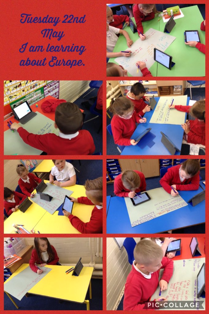 MissScottFallaP's tweet photo. Producing our own fact file posters on Europe. #topic @FallaParkSchool @Miss_Carr_Falla https://t.co/8eJ8mFJdlH