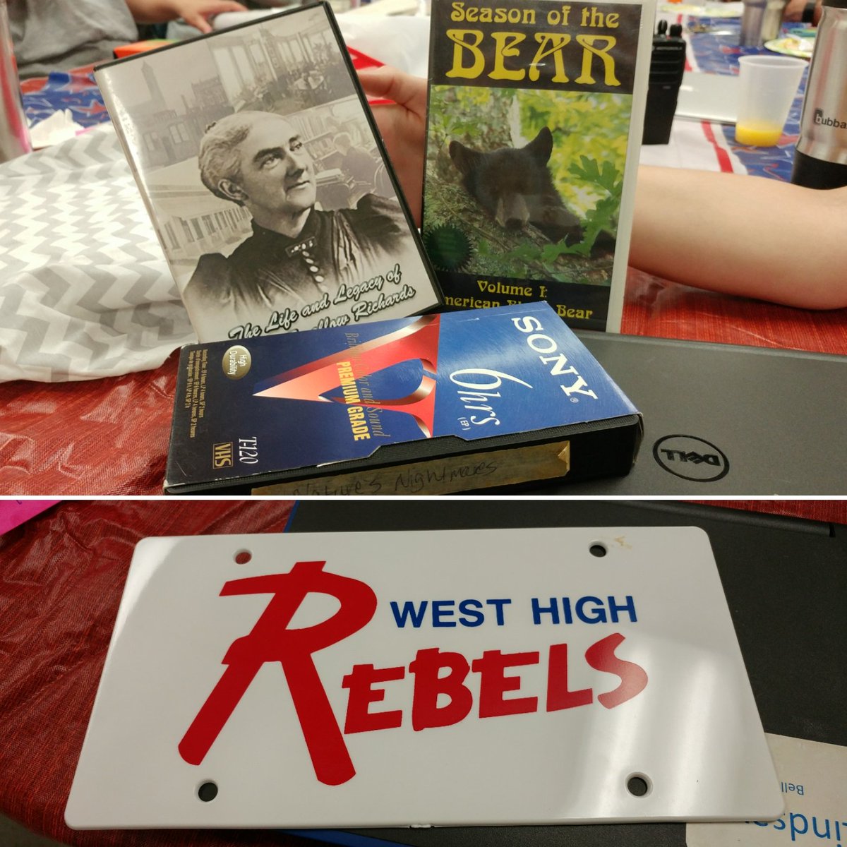MrsBellWHS's tweet photo. Doesn't everyone have a year end breakfast potluck/white elephant comprised of only stolen teacher goods? #falldownseventimes #getupeight https://t.co/wVbQxTczcd
