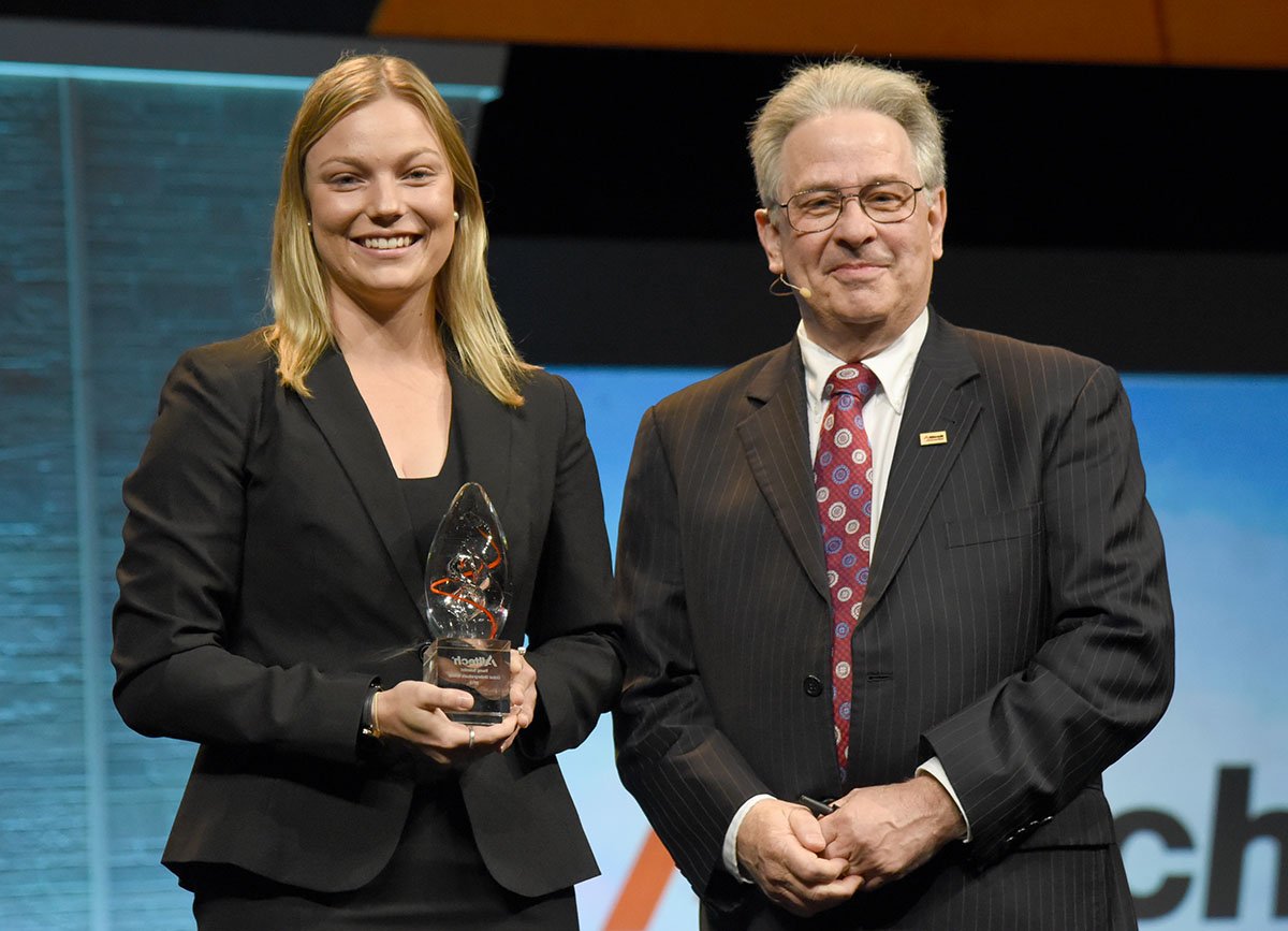 AgWired's tweet image. Congrats to @Alltech Young Scientists Winners: Undergraduate global winner - Leesa-Joy Flanagan. Graduate global winner - Saheed Salami, and Impact Award global winner - Moisés Poli #ONE18