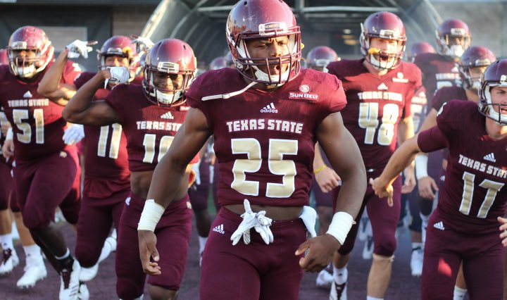 DRichHTX's tweet photo. BEYOND BLESSED TO RECEIVE MY 1ST OFFER FROM TEXAS STATE!! @everett_withers @CoachMooring @KHOKE23 GLORY TO GOD AND BIG THANKS TO THE COACHES! GO BOBCATS!! https://t.co/FV9Fgf7Ow0