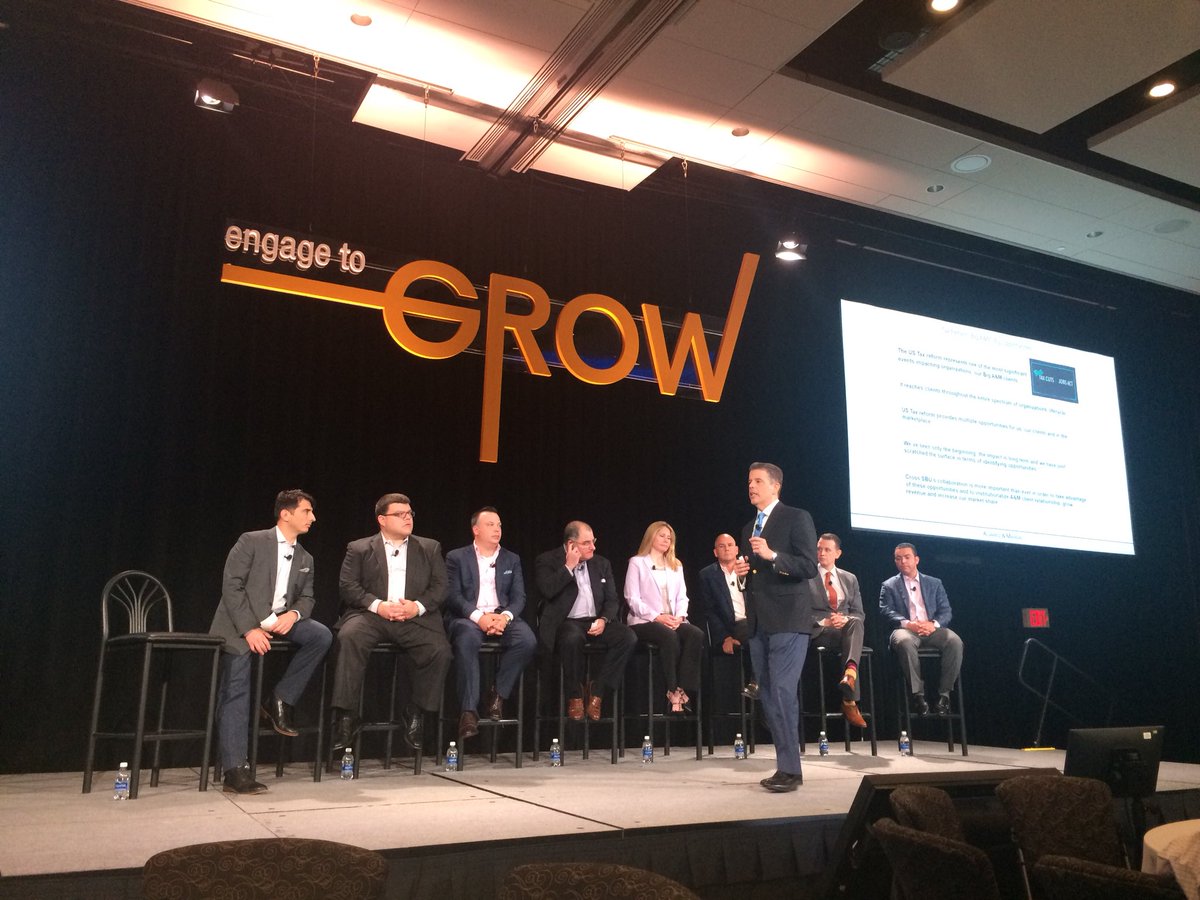 LindaOrtonNY's tweet photo. @alvarezmarsal #AMUniversity18 @Ernie_R_Perez leading morning panel on #taxreform #keyiscollaboration #crossSBU https://t.co/FrjauLWfW6