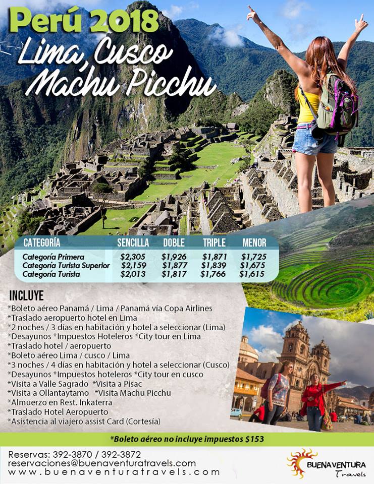 BVTRAVEL's tweet image. ¿Sabías que la capital del imperio #Inca está ubicada en #Perú #Cuzco #MachuPicchu? entonces ¿Qué esperas para visitar la capital arqueológica de #América ?
.
Llama para cotizar
392-3870 / 392-3872
reservaciones@buenaventuratravels.com
.
#panama #pty #BuenaventuraTravels