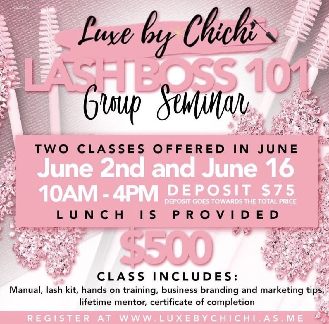 Want to be a lash tech? Luxe by ChiChi has the BEST education! Become your own boss and lash the proper way💕 #dmvlashes #dmvlashtraining #757lashes #rvalashes #minklashtraining #lashed #lashtraining #dmvmua #mua #atllashes