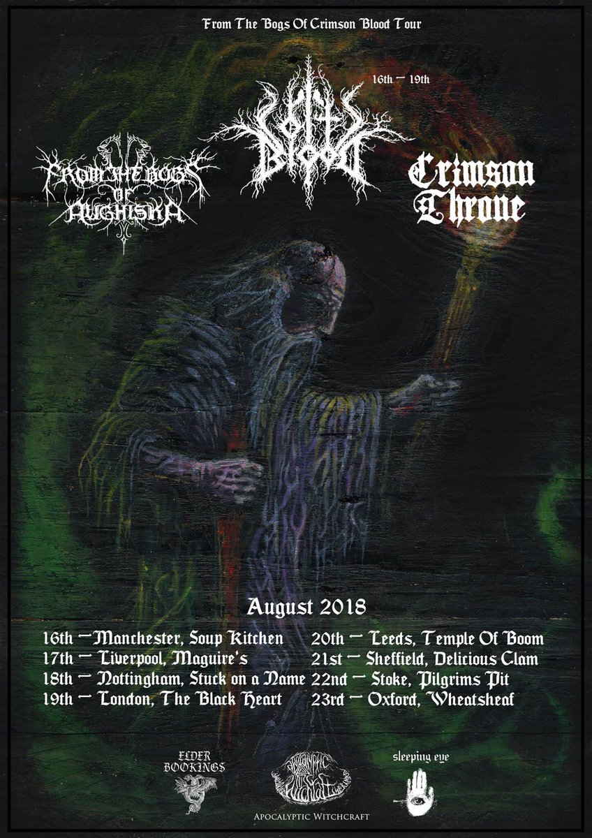 We are happy to announce in August we play with <a href="/FTBOA/">FromTheBogsOfAughiska</a> &amp; <a href="/coltsblood/">Coltsblood</a> 

 #blackmetal #doom #heavymetal <a href="/ElderBookings/">Elder Bookings</a> <a href="/ApocalypticWR/">ApocalypticWitchcraft</a>