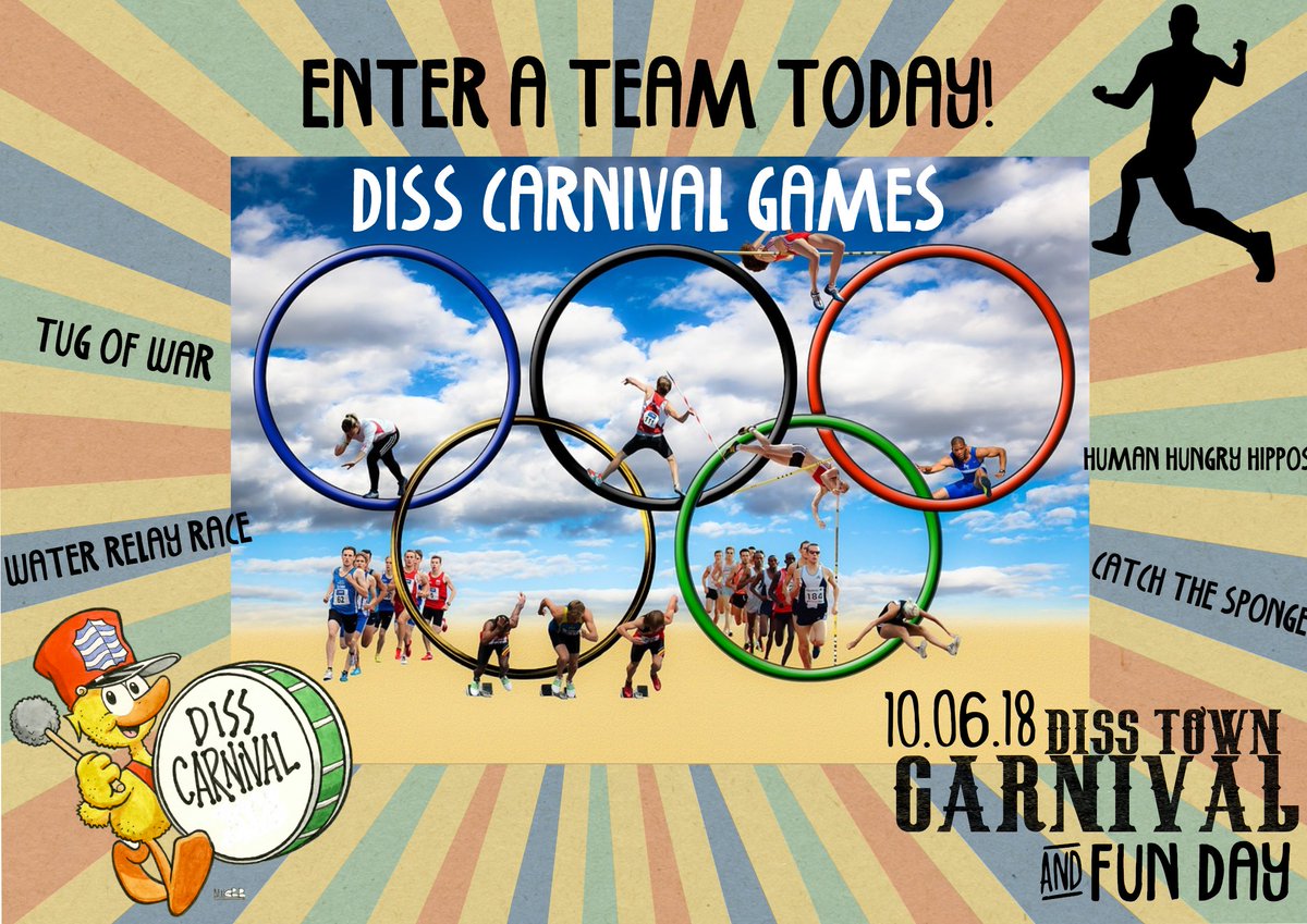 Fancy a challenge? Get a team together and enter the Diss Carnival Games at the Fun Day- Sunday 10th June at Diss Park! Compete in 'It's a Knockout' styled games against other teams... THINK YOU CAN WIN? CONTACT US TODAY!