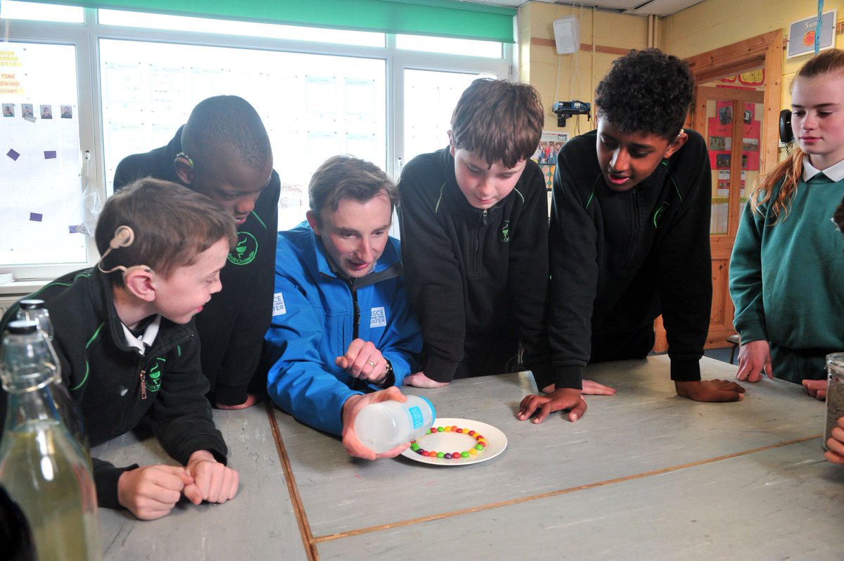 EngineerIreland's tweet photo. We were delighted to see #Ervia staff paying their visit to St Columba's NS Facility for Deaf Children in Douglas. The original #EngWeek18 visit had to be postponed due to Storm Emma. Students got to learn all about #engineering #water #environment #naturalresources https://t.co/3VWspo1DDj