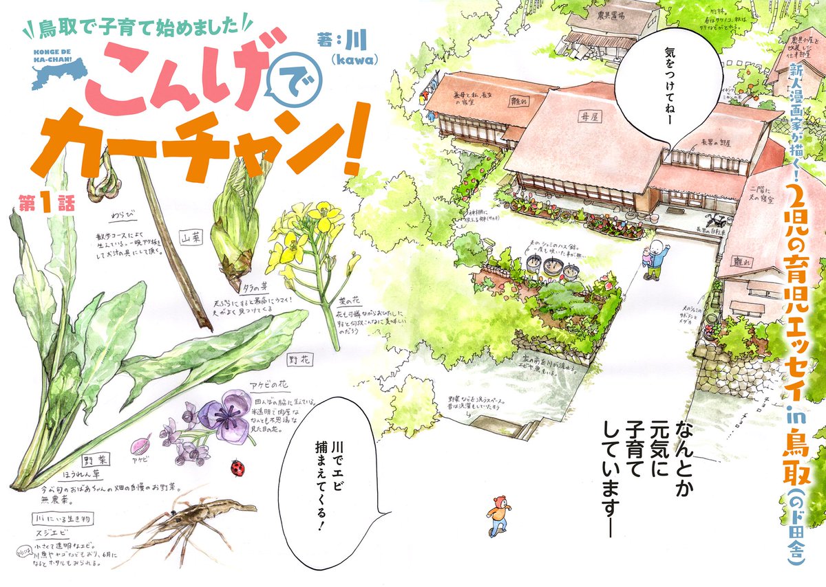 ようやく第一話が始まりました。都会育ちが感じた鳥取県や育児などをほのぼの描いていきます

#田舎暮らし #育児漫画 