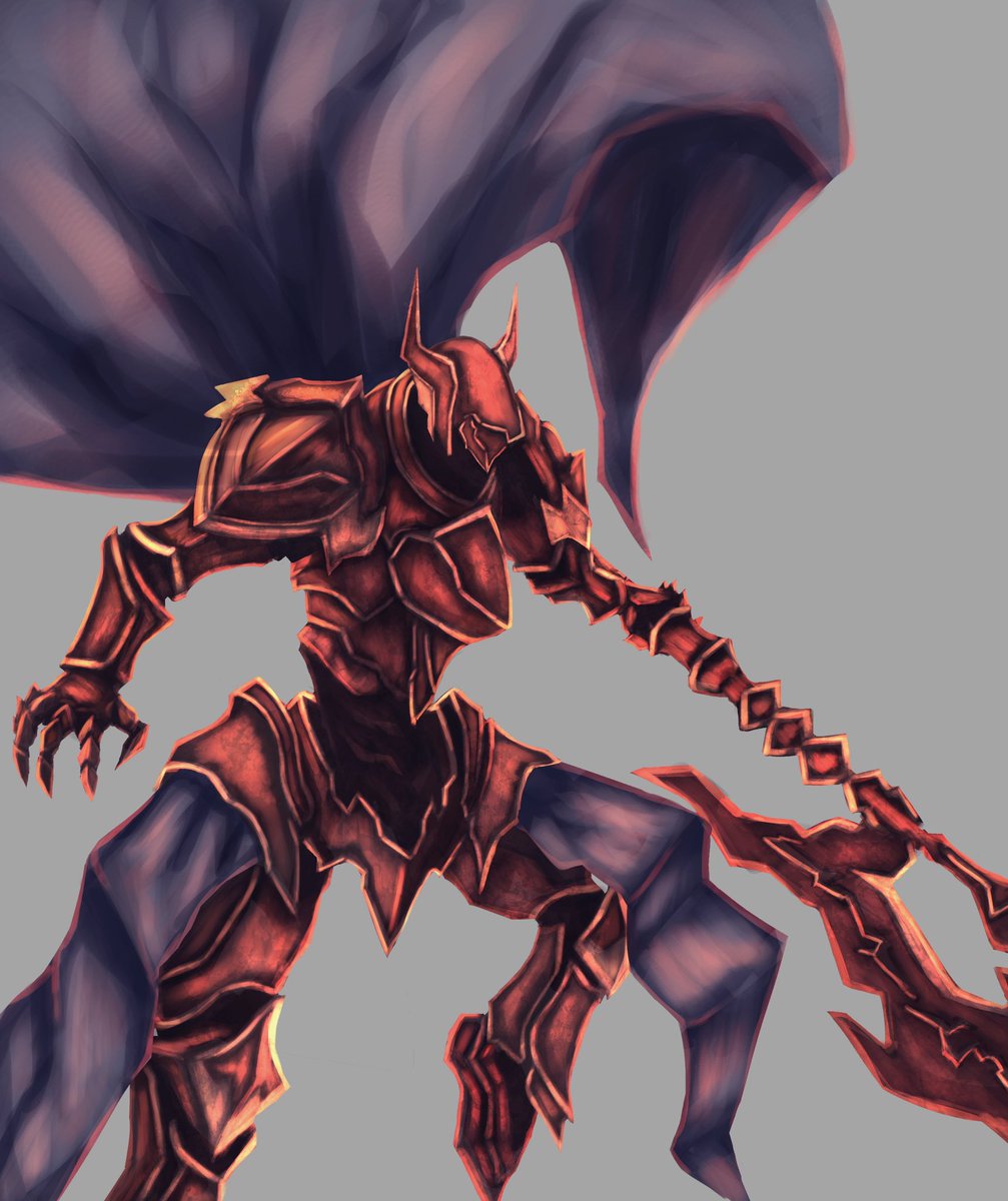 焔色の騎士 オリジナルイラスト イラスト練習 灰啓のイラスト