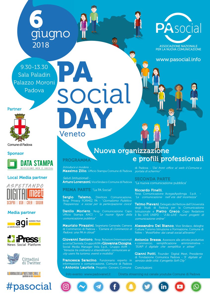 mpiraz's tweet image. L'esperienza della @pdcamcom, una PA in Cloud dal 2011 #googlesuite #PAsocial #Padova 6 giugno ipresslive.it/comunicates/25…