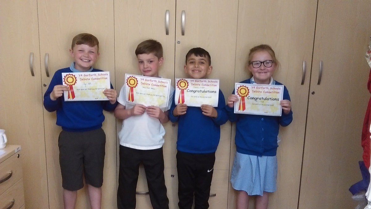 Great debating, Lottie, Charlie, Harvey and Ryan!
Thank you to East Garforth Primary Academy for hosting the Year 4 inter-school debating event. We had a good time and enjoyed meeting new friends.