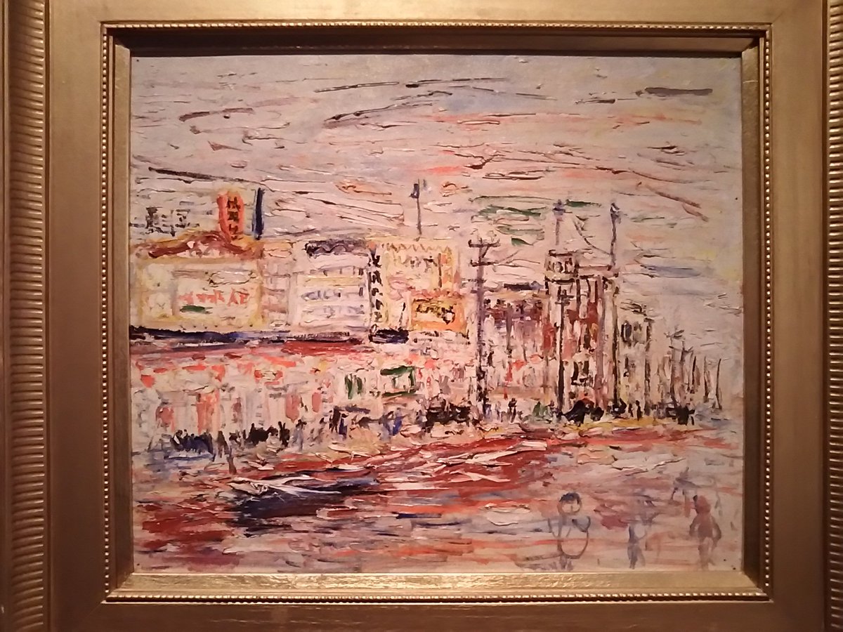 y*n様 長谷川利行 海水浴 肉筆油彩画 4号 Lot0335】川岸風景 - 長谷川 利行 | 第823回 | 株式会社毎日