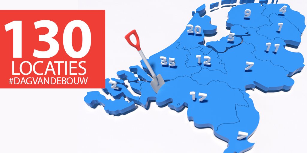 130 bouwplaatsen in Nederland zijn op 2 juni open voor publiek tijdens #DagvandeBouw 2018.  Check welke bouwplaatsen je bij jou in de buurt kunt bezoeken via dagvandebouw.nl  #debouwmaakthet #jegaathetmaken #bouwendnederland