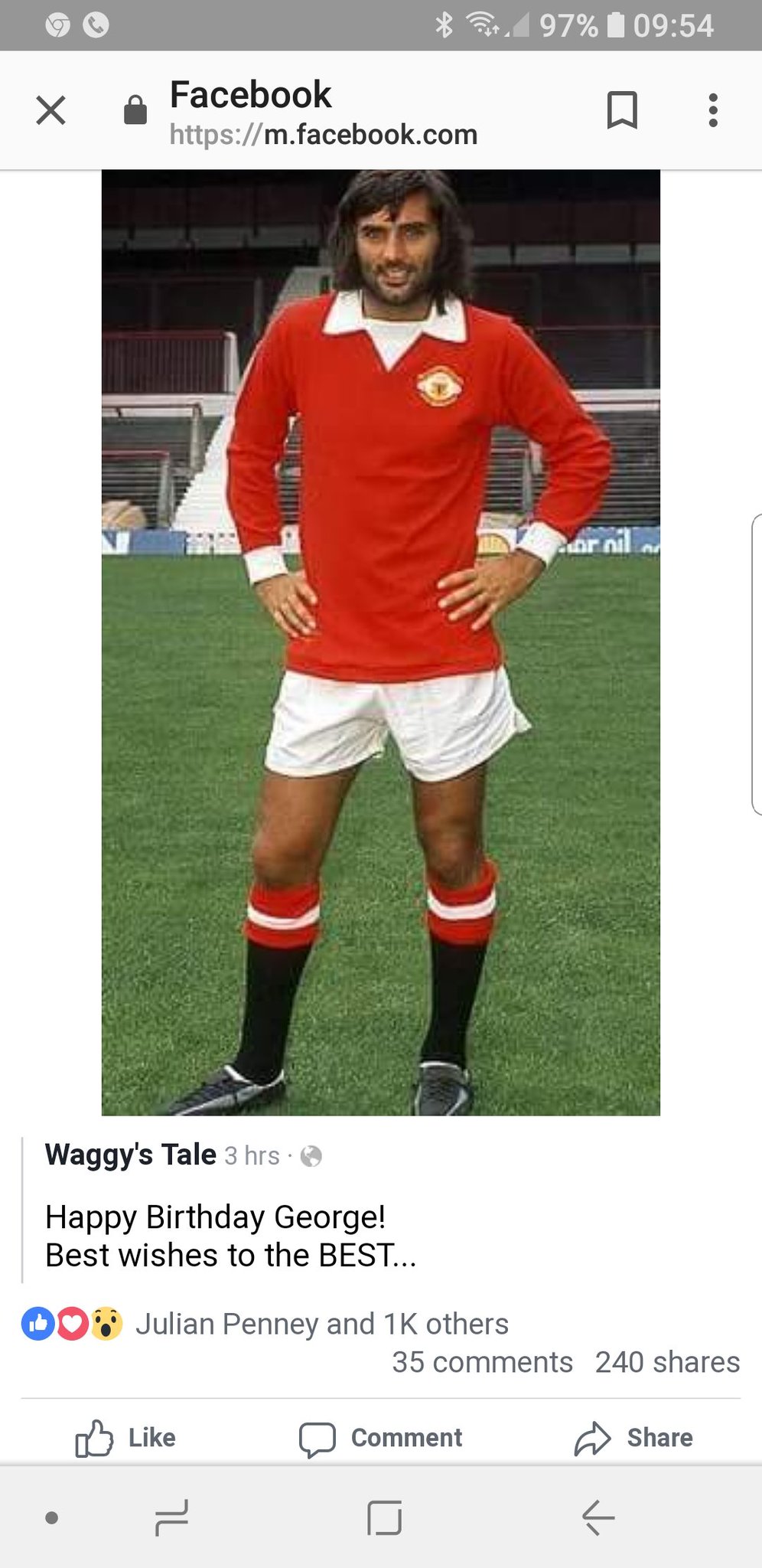 George Best \"Happy Birthday Wherever You Maybe? 