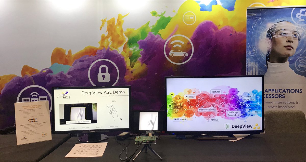 au_zone's tweet image. If you’re attending @EmbVisionSummit this week , come by the @nxp booth (400) to see the #embeddedml gesture recognition demo created with #deepview from @au_zone